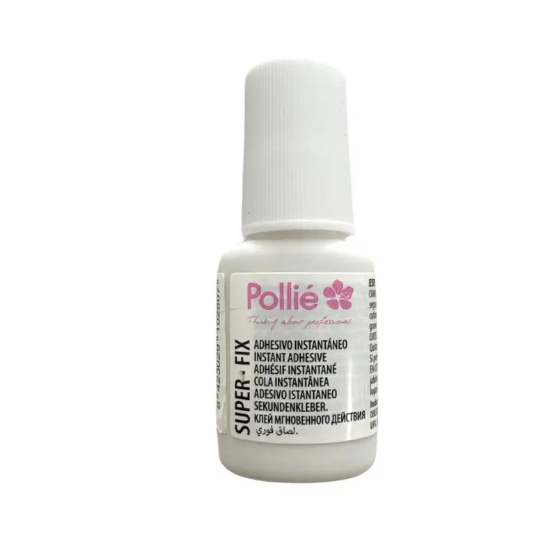 Adhesivo con pincel para tips y decoración de uñas