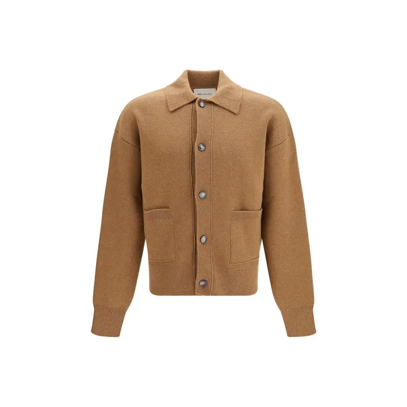 Ami Paris Brown Wool Oves Aries Cardigan