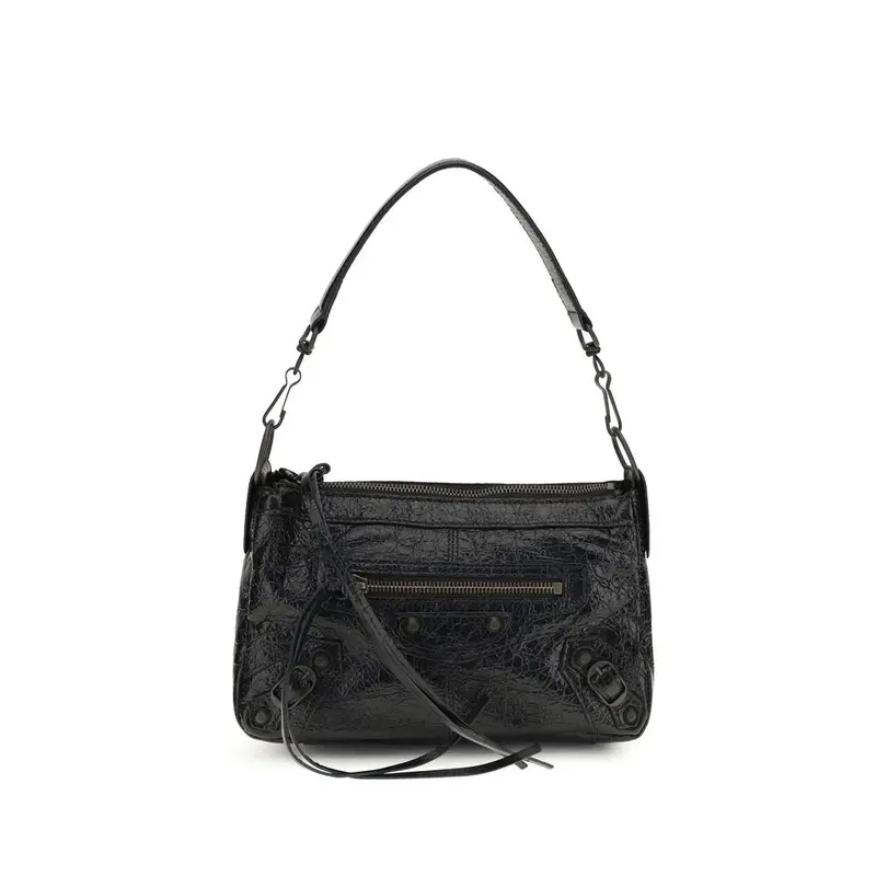 Balenciaga Black Lamb Ovis Aries Shoulder Bag