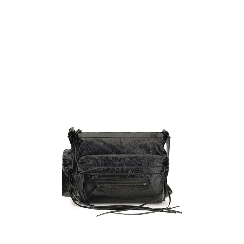 Balenciaga Black Lamb Ovis Aries Shoulder Bag