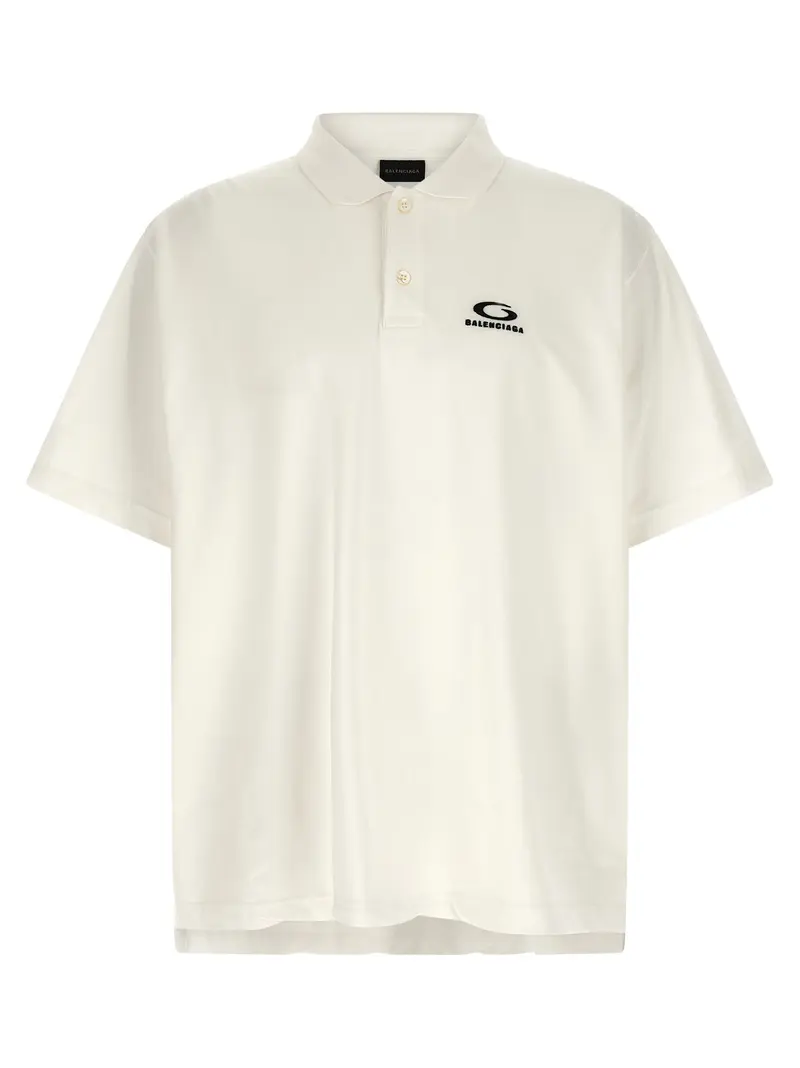 Balenciaga White Cotton Polo Shirt