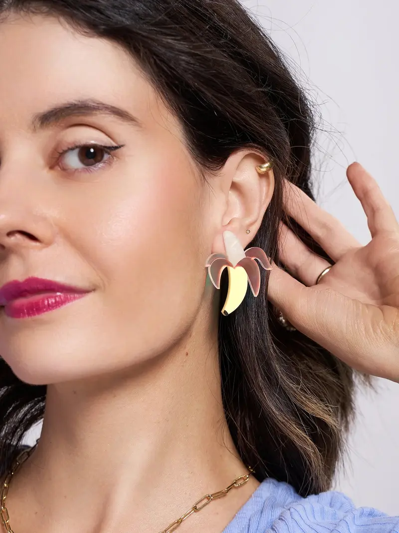 Banana Glam Pendientes
