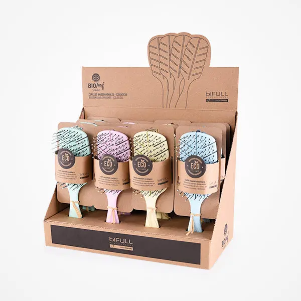 Bio Leaf Colour Expositor Cepillos Biodegradables (12Uds) Bifull