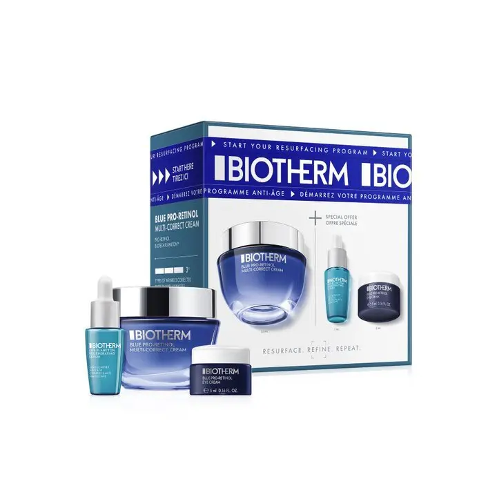 Biotherm – Coffret Blue Pro-Retinol Multi-Correct | Routine Anti-Âge Complète 3 Produits