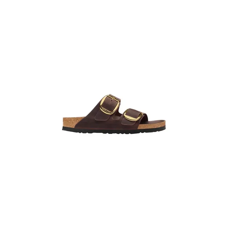 Birkenstock Brown Leather Flat Sandals