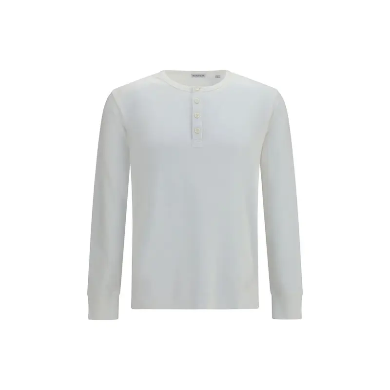 Burberry White Cotton Long Sleeve T-Shirt