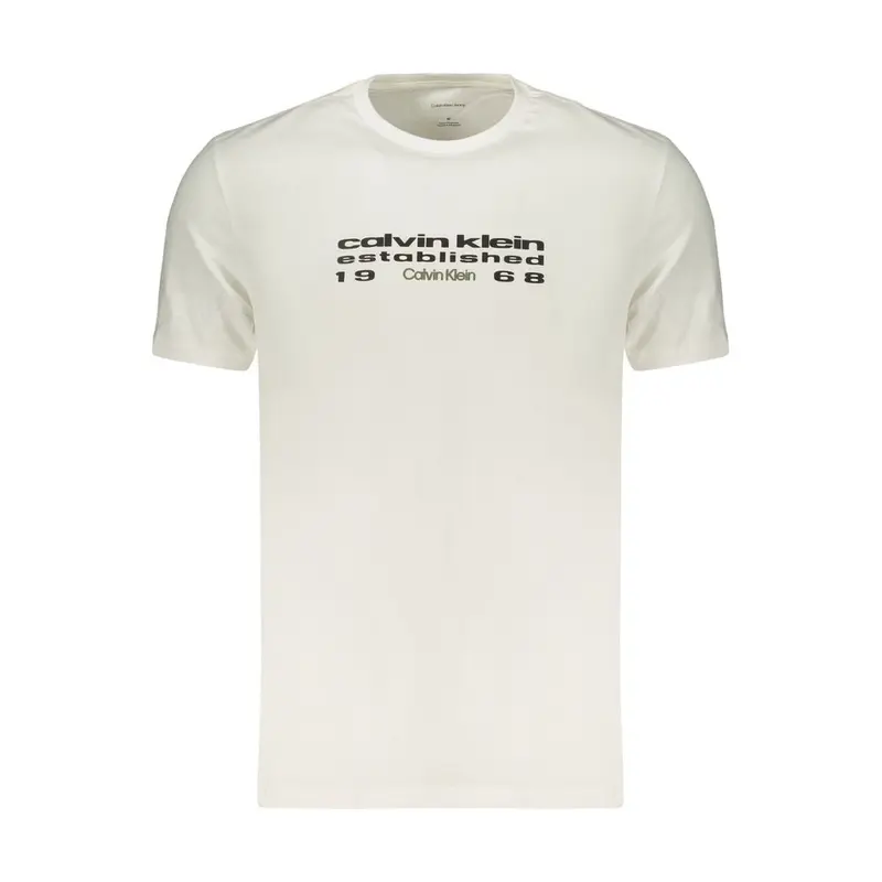 Calvin Klein White Cotton Men's T-Shirt
