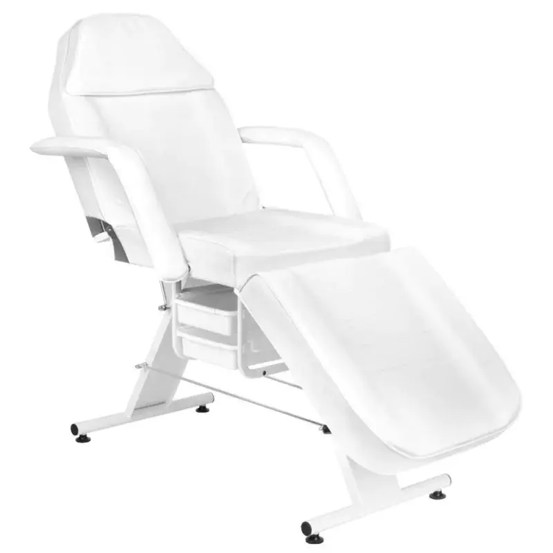 Camilla Sillón Estética regulable con agujero facial blanco