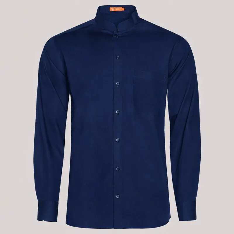 Camisa Hombre Cuello Mao Manga Larga Nobre - 921138