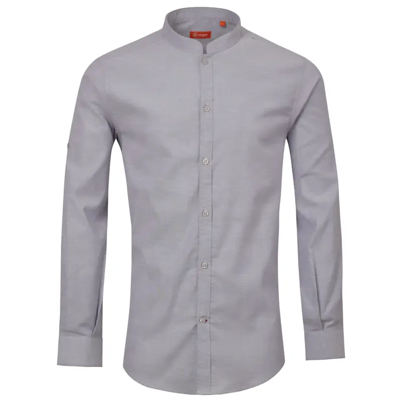 Camisa Hombre Cuello Mao Manga Larga Oxford - 991225