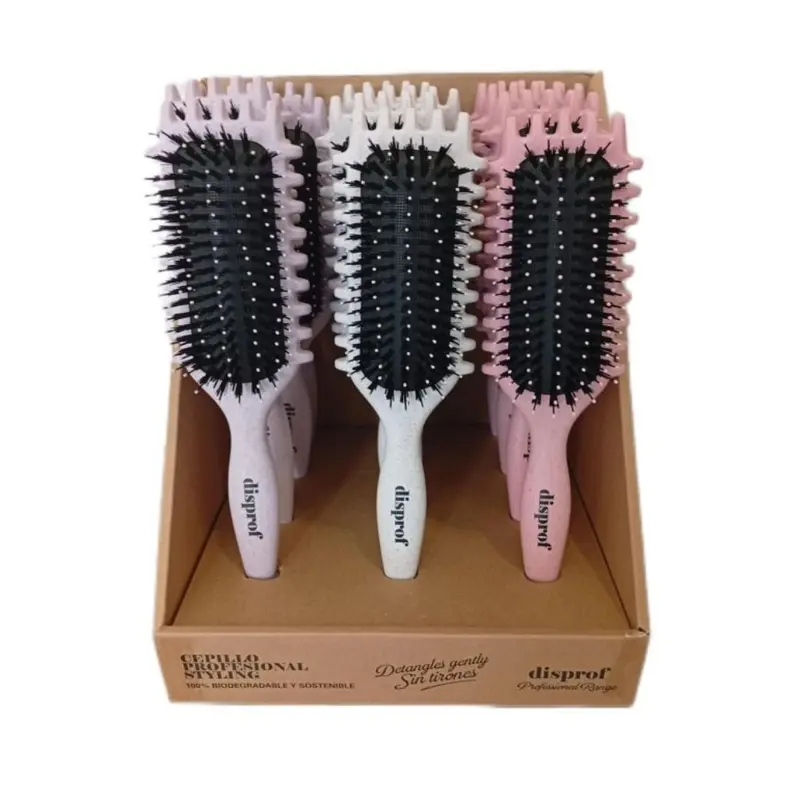 Cepillo Desenredante para cabello rizado expositor 12 unidades