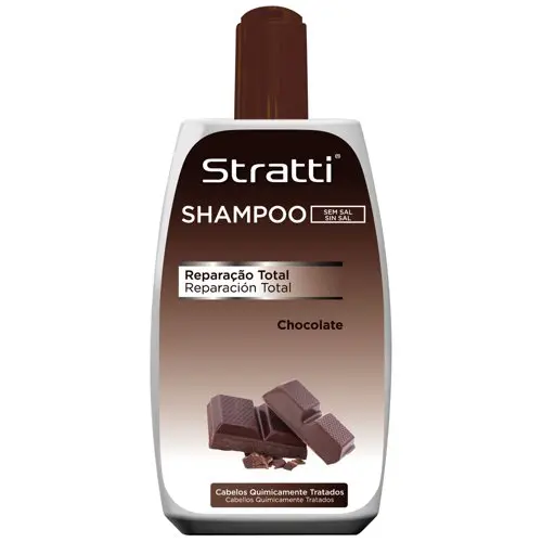 Champú Stratti Chocolate & Keratina sin sal 400ml