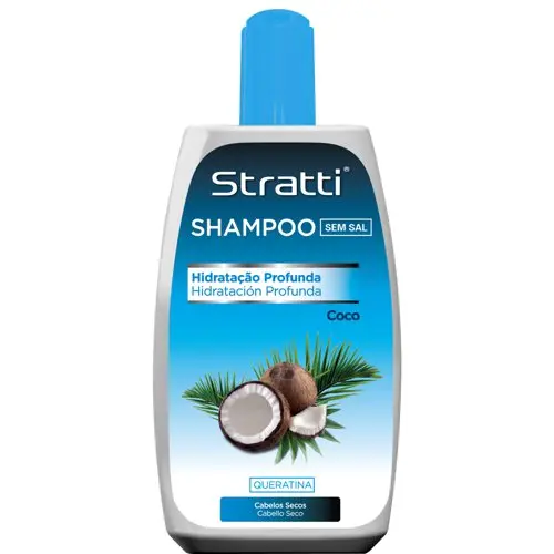 Champú Stratti Coco con Keratina sin sal 400ml