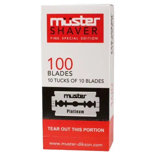 Cuchilla Acanalada Muster platino caja 100 hojas