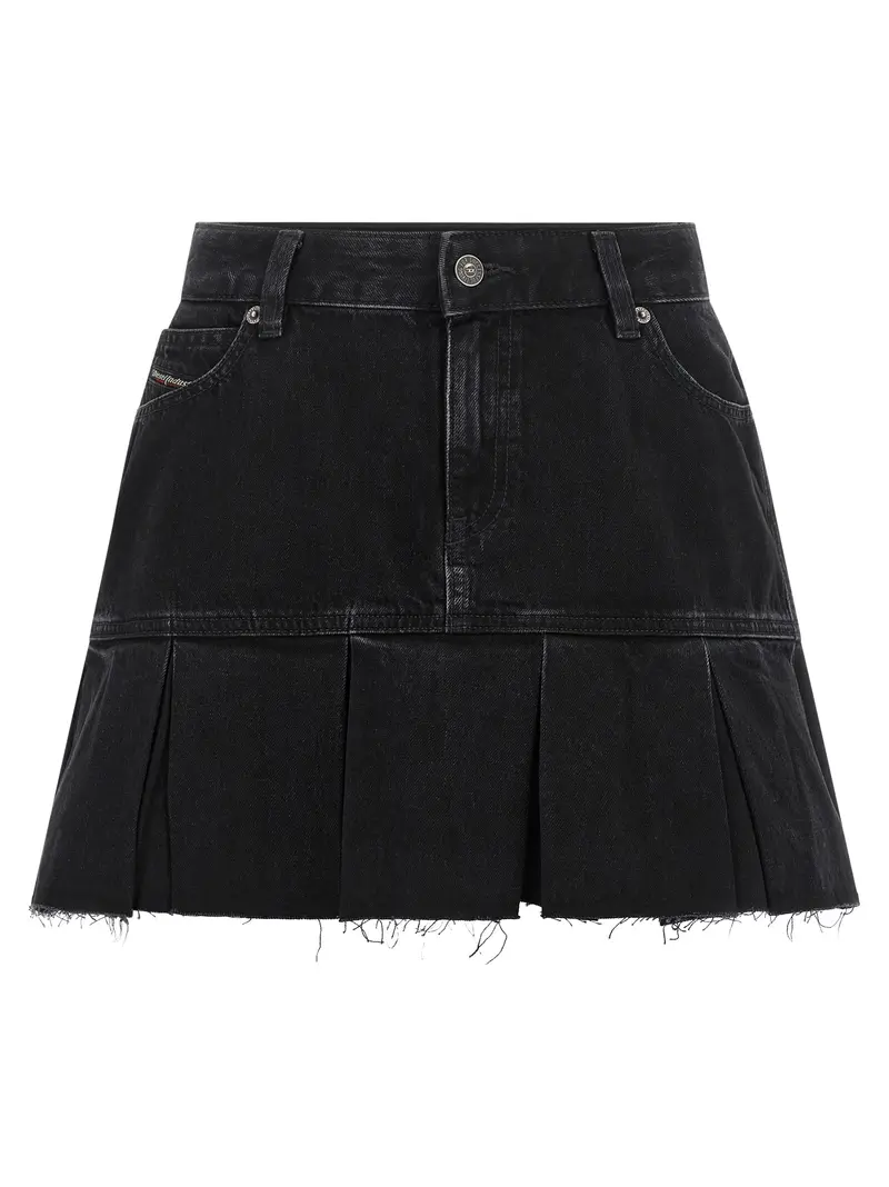 Diesel Blue Cotton Long Skirt
