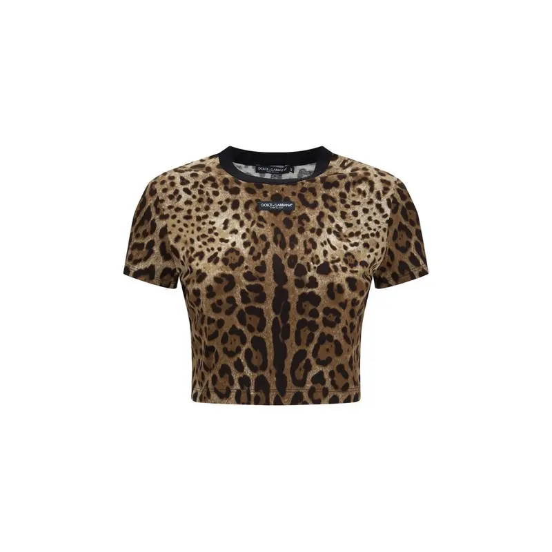 Dolce & Gabbana Beige Cotton T-Shirt