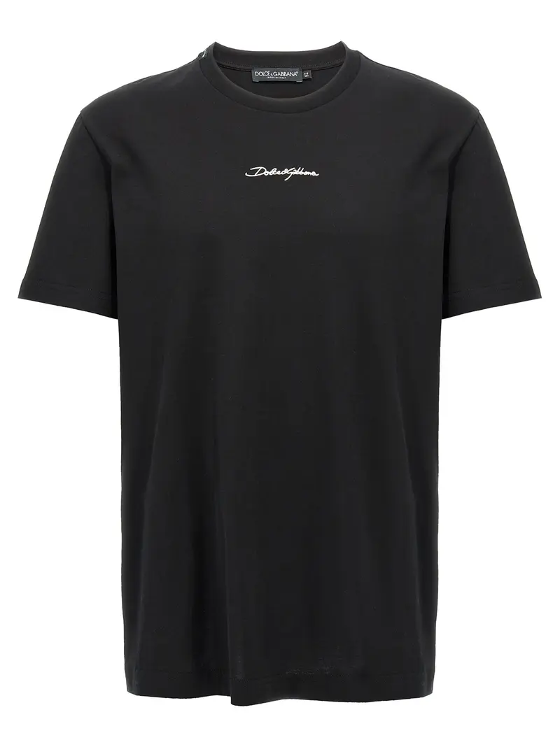 Dolce & Gabbana Black Cotton T-Shirt