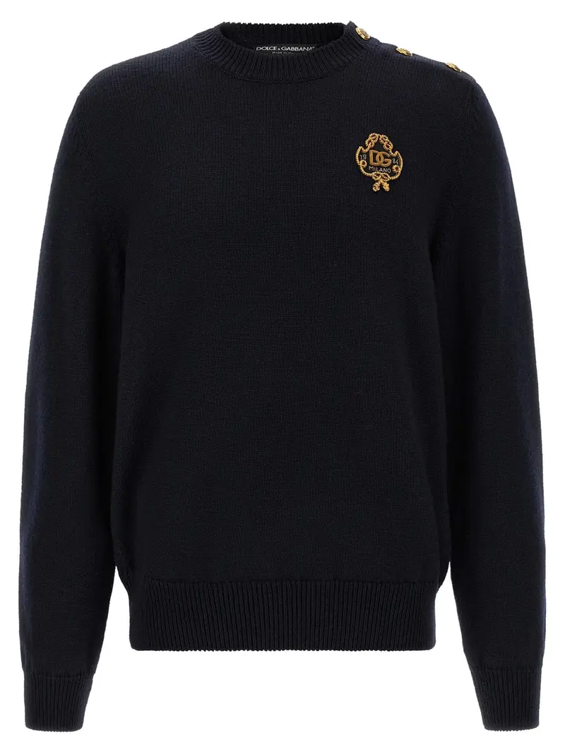 Dolce & Gabbana Blue Virgin Wool Cardigan