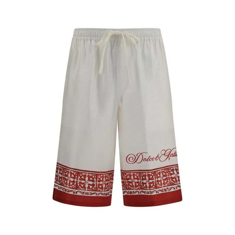 Dolce & Gabbana Multicolor Silk Bermuda Shorts