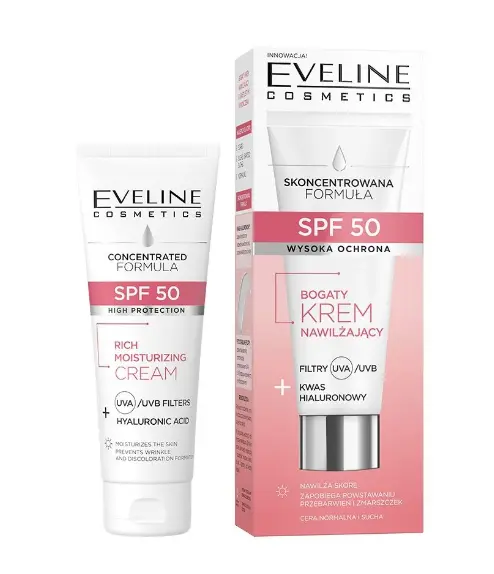 Eveline Concentrated Formula bogaty Krem  SPF50 30 ml