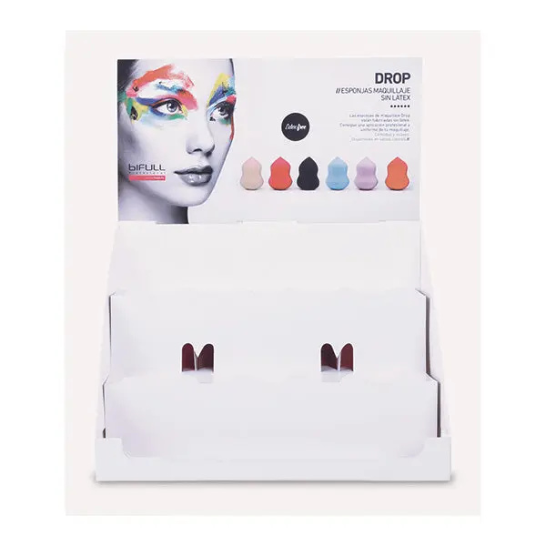 Expositor Esponjas Maquillaje Drop 18Unds Bifull