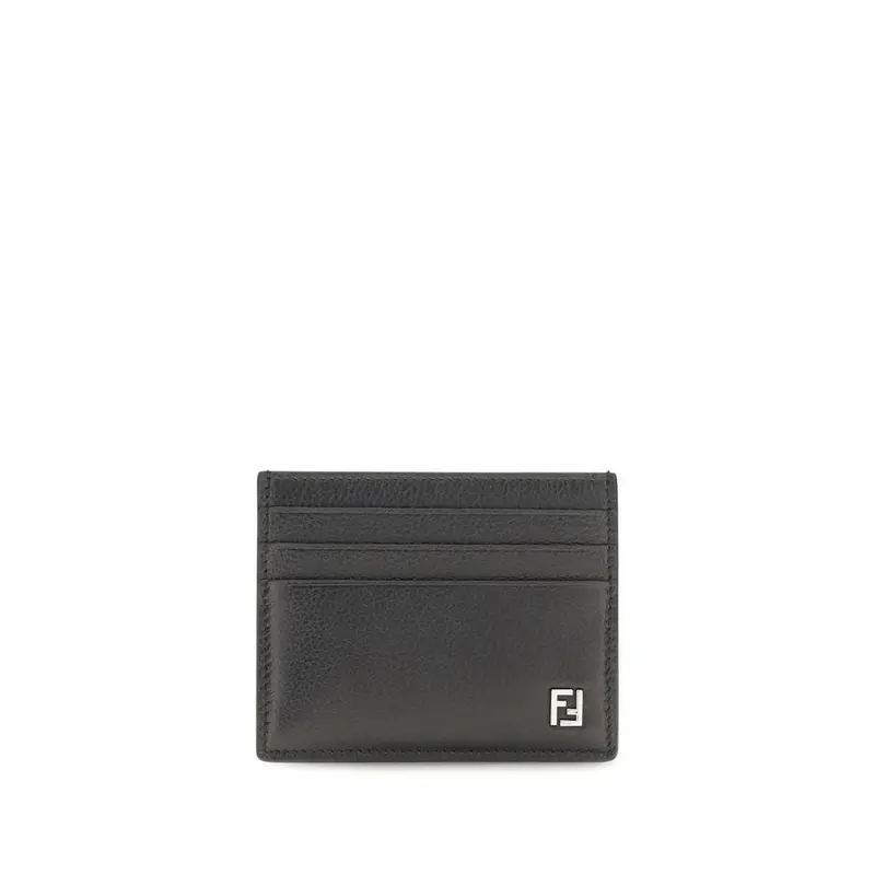 Fendi Black Calf Leather Bos Taurus Wallet