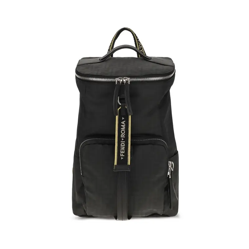 Fendi Black Polyester Backpack
