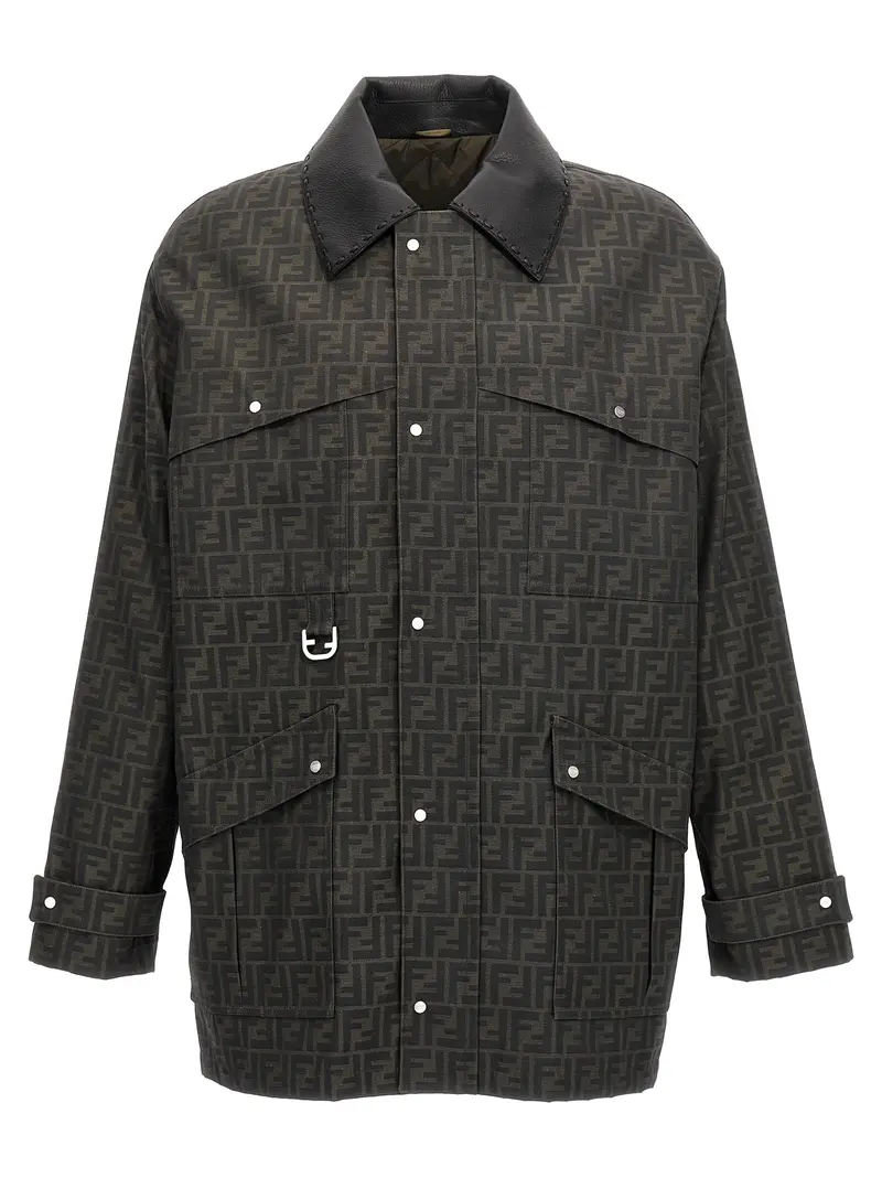 Fendi Brown Polyester Full-Length Jacket