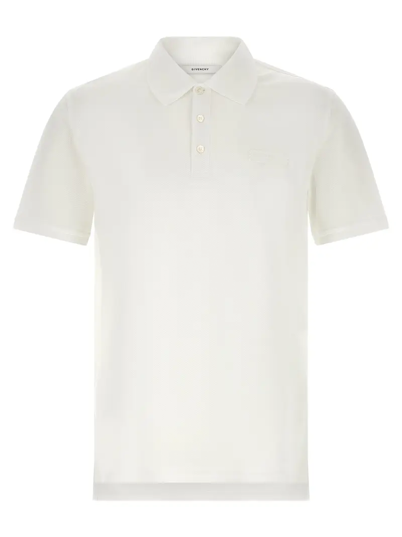 Givenchy White Cotton Polo Shirt