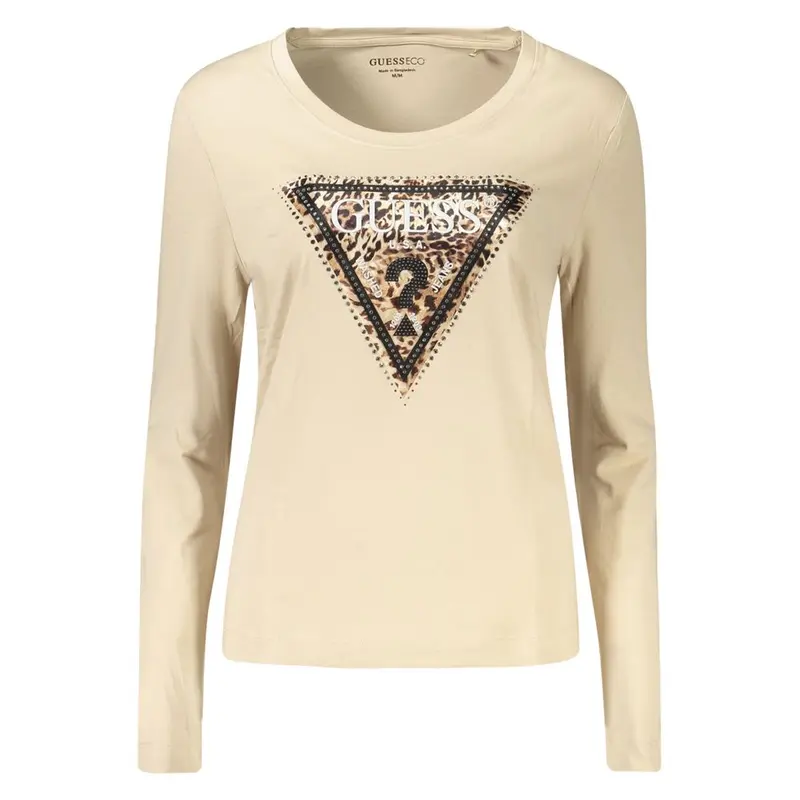 Guess Jeans Beige Cotton Womens T-Shirt