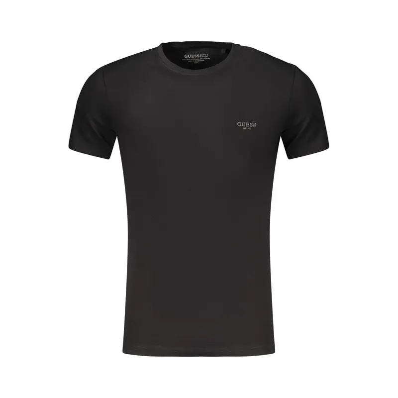 Guess Jeans Black Cotton Mens T-Shirt