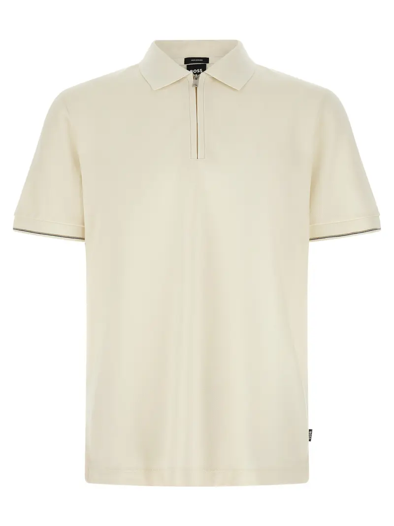 Hugo Boss Beige Cotton Polo Shirt