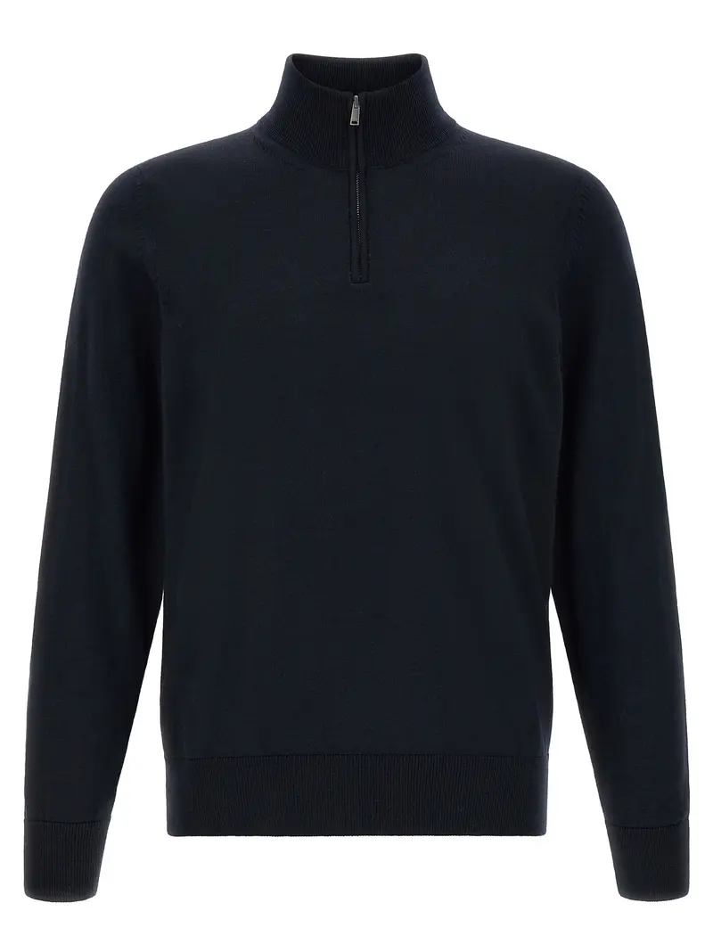 Hugo Boss Blue Virgin Wool Cardigan