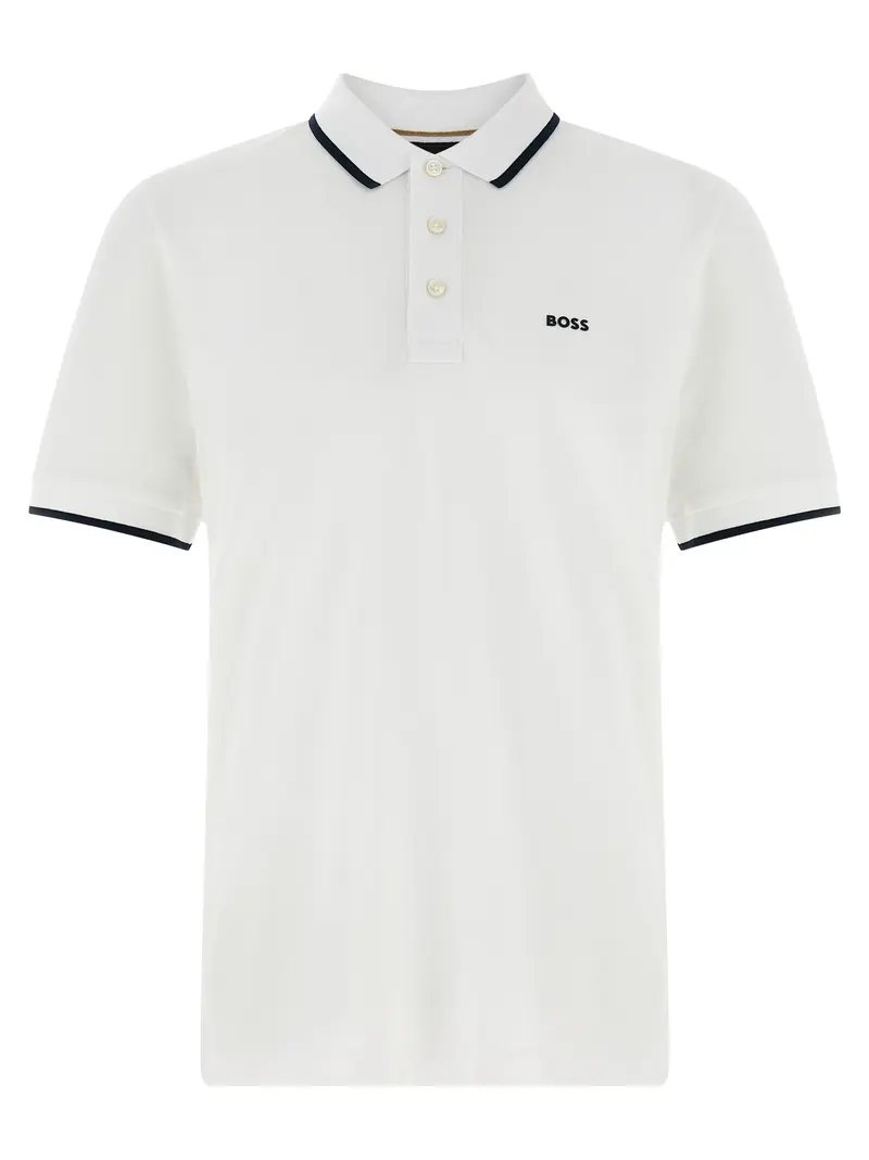 Hugo Boss White Cotton Polo Shirt