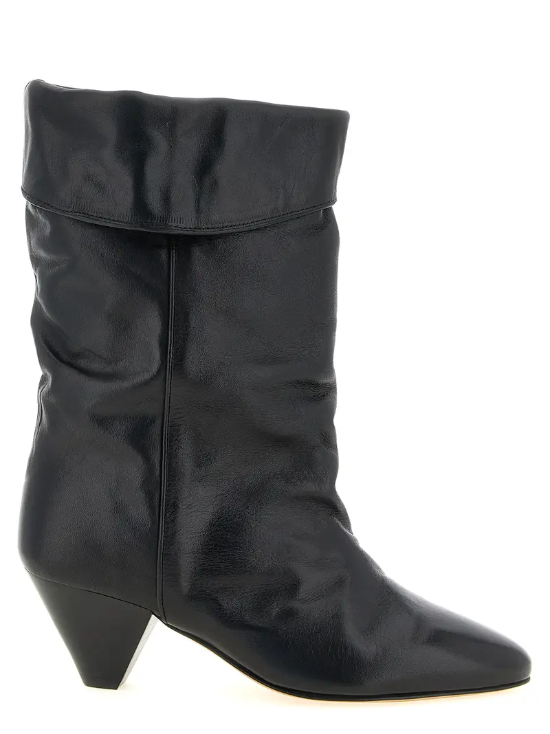Isabel Marant Black Cowhide Ankle Boots