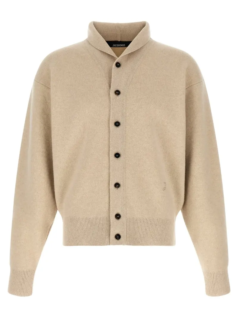 Jacquemus Beige Merino Wool Cardigan