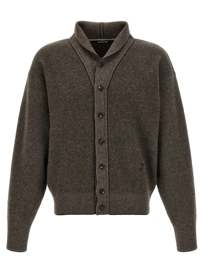 Jacquemus Brown Merino Wool Cardigan
