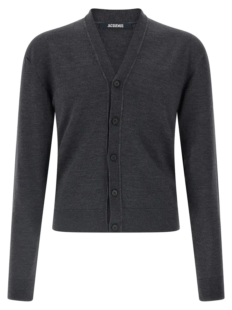 Jacquemus Gray Merino Wool Cardigan