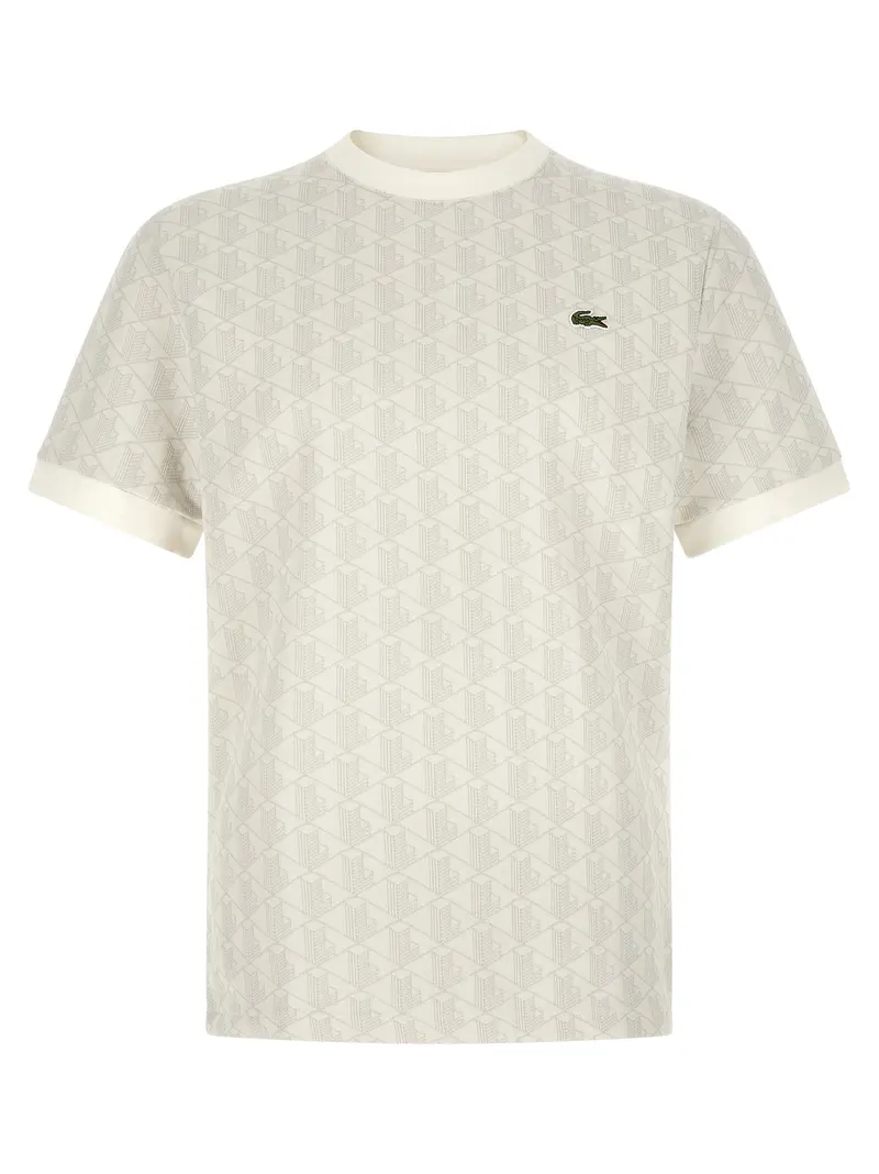 Lacoste Beige Polyester T-Shirt