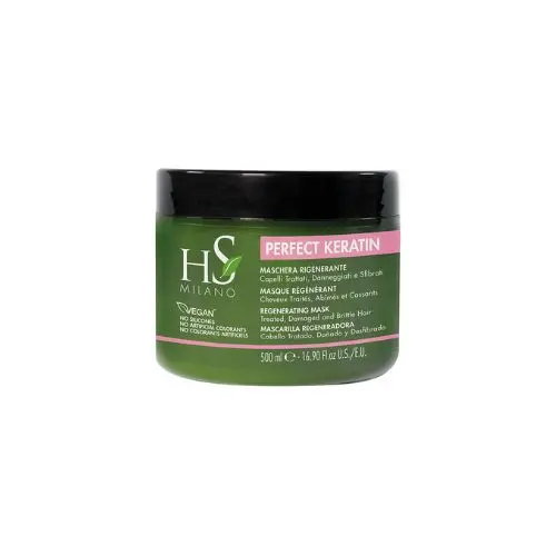 Mascarilla Perfect Keratin regenerador cabello dañado Hs Milano 500ml