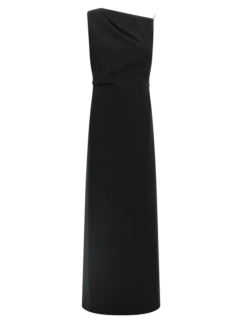 Max Mara Black Triacetate Long Dress