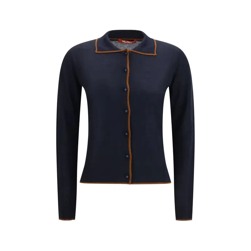 Max Mara Blue Silk Cardigan
