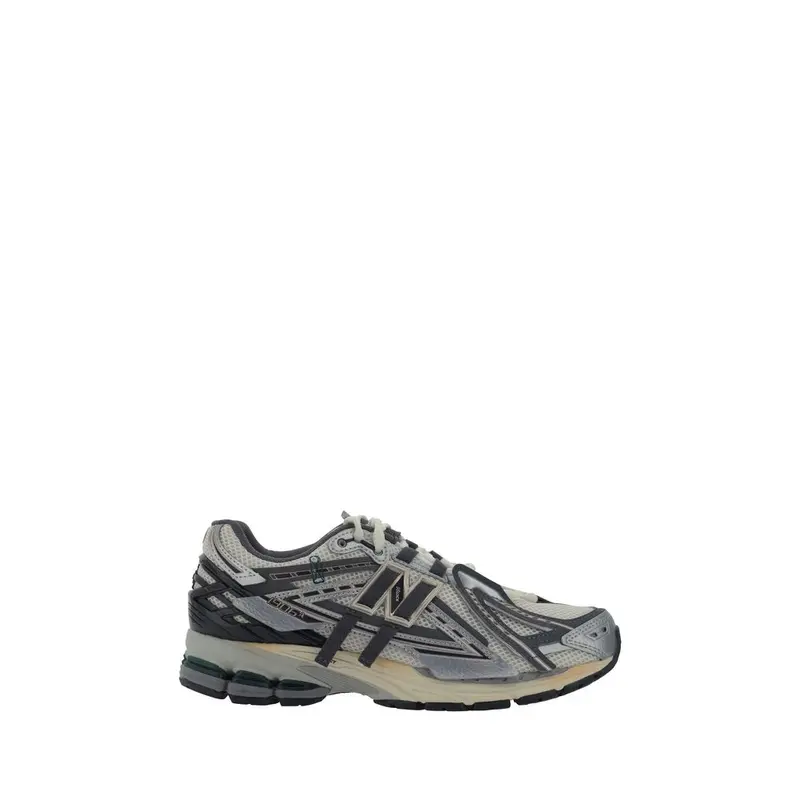 New Balance Silver Polyester Athletic Sneakers