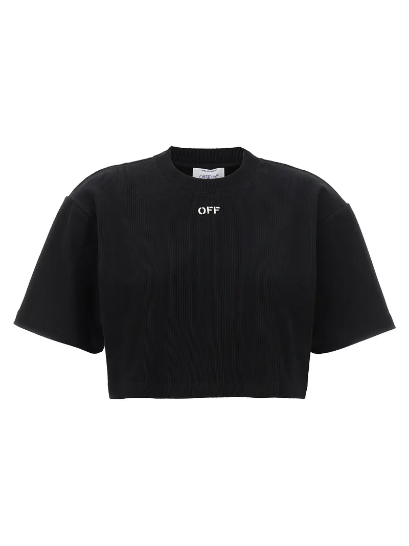 Off-White Black Cotton T-Shirt
