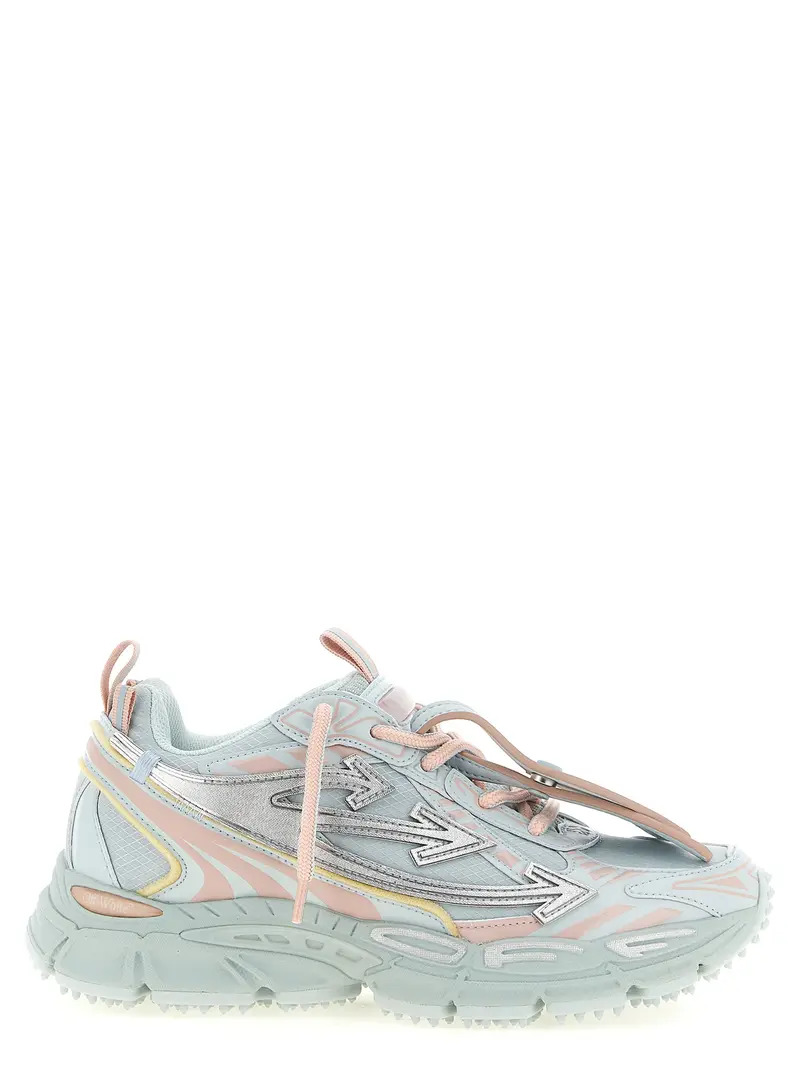 Off-White Blue Polyethylene Athletic Sneakers