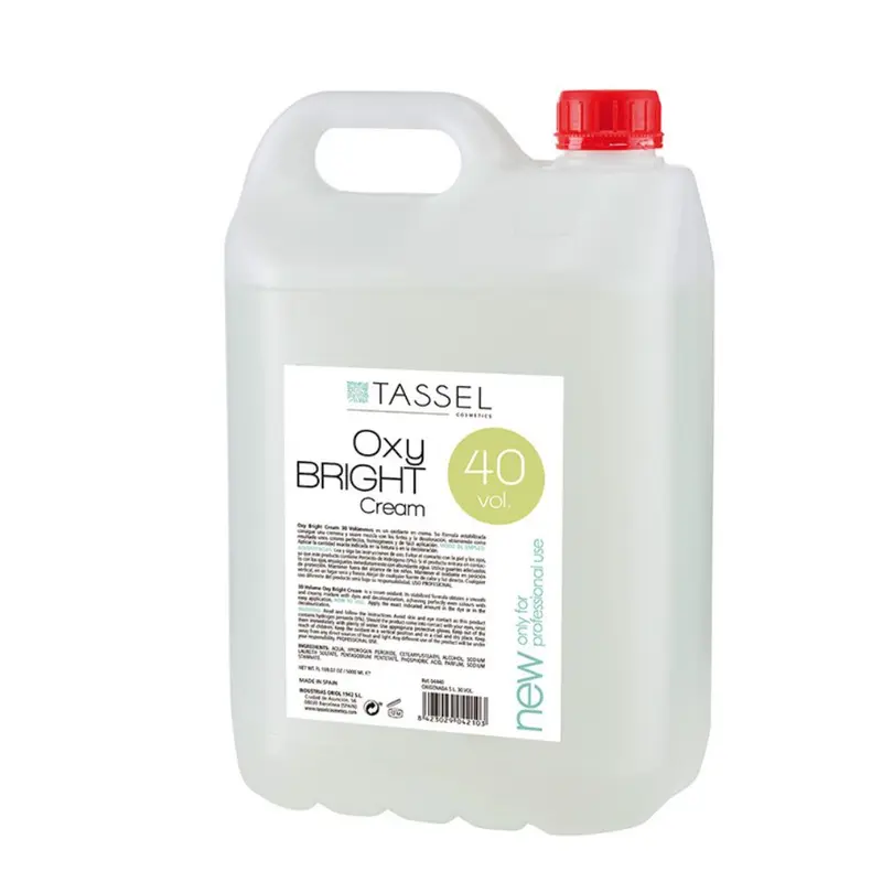 Oxidante en Crema 40 Volúmenes Tassel Oxy Bright 5000 ml | Potencia Profesional Sin Compromiso