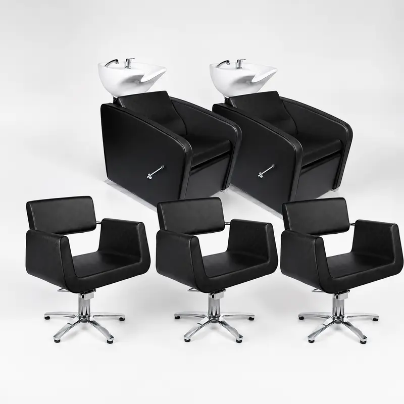 Pack Peluquería Camelia & Gredos – 3 Sillas + 2 Lavacabezas