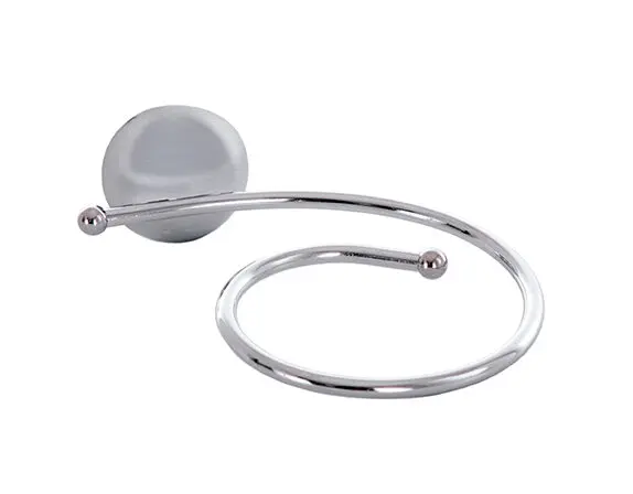 Porta Secador de Peluquería RING | Soporte Redondo Cromado para Profesionales
