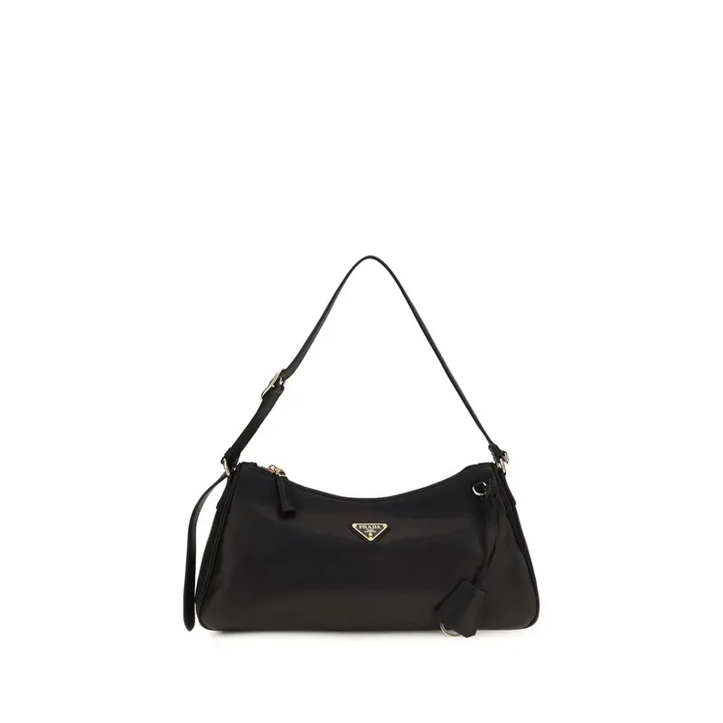Prada Black Calf Leather Bos Taurus Shoulder Bag