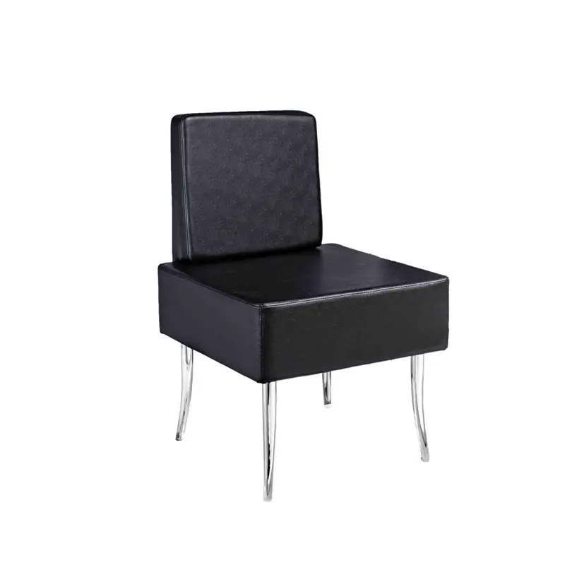 Silla de Espera Aurora Negra – 1 Puesto | Estilo Elegante y Resistente